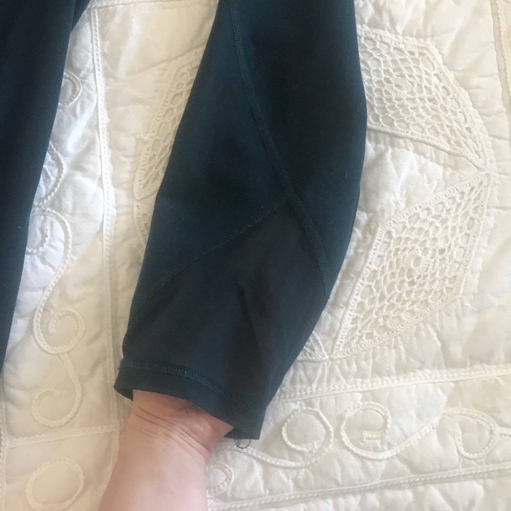 Dark green cropped leggings (with pockets) - Picture 2 of 4